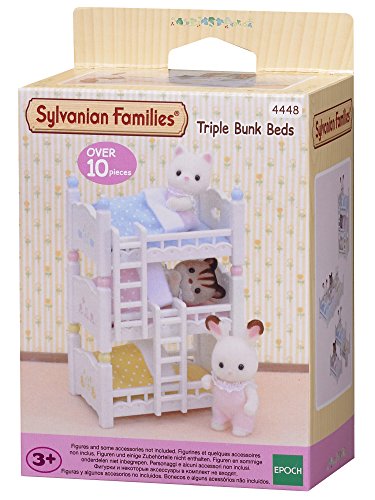 Sylvanian Families 5308 Familia Ratón Marshmallow + Triple Literas (Epoch para Imaginar 4448) , Color/Modelo Surtido