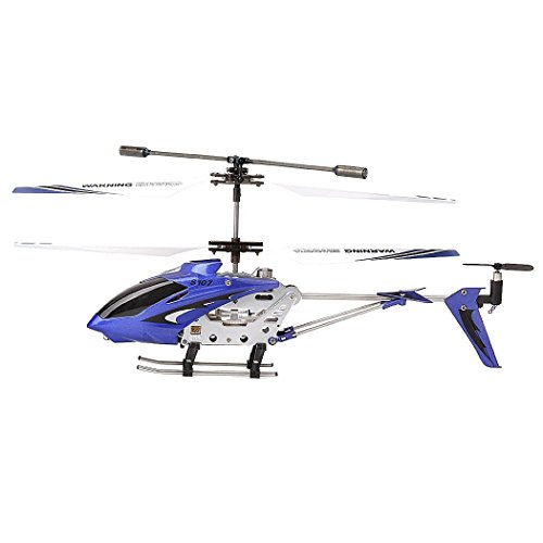 Syma S107G Helicóptero RC de metal con 3 canales y mando a distancia Azul