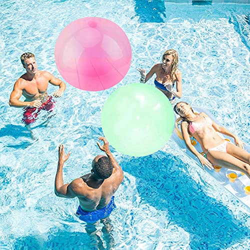 SZWL Bubble Balloon, 2pcs Bubble Ball Agua,Interactiva Bubble Ball Agua Globo ,Inflable de Burbujas de Agua para Niños Adultos Verano Playa Jardín Fiesta al Aire Libre(Rosado, verde)