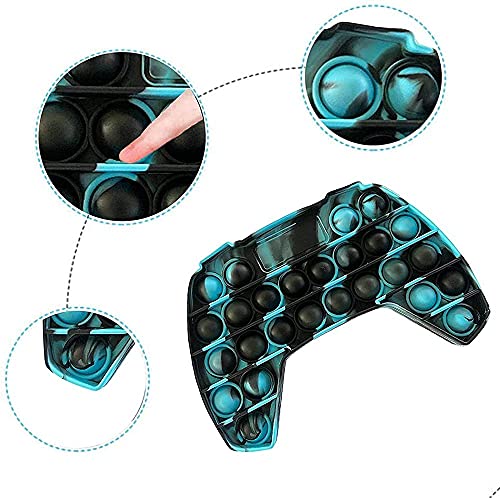 SZZY Push Pop Fidget Toy Game Controller, Game Controller Forma Juguetes de Silicona, Alivia el estrés Juego para niños Adultos, Popper Anxiety Toy, Matar el Tiempo Ocio Oficina Viaje a casa （J