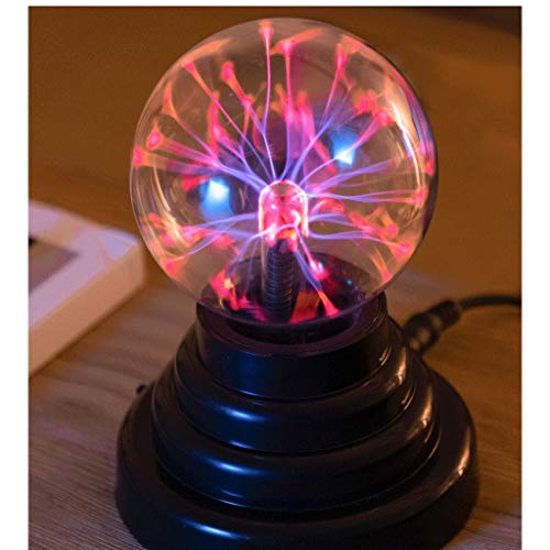 T-ara Tecnología Moderna Novedad Juguete de descompresión Creativa Bola de Rayos Gadget Bola electrostática tecnología Negra Mejor opción ( Color : 3 Inch Red Light )