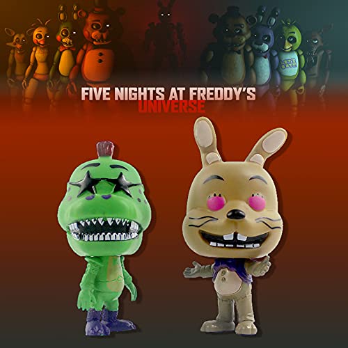 \t Five Nights at Freddy'S Figuras Security Breach Glamrock Freddy Chocolate Bonnie Chica Montgomery Roxanne Wolf Vanny FNAF Muñecos Juguete para Niños Collectible Regalo Decoraciones 6PCS-10cm