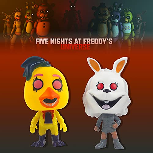 \t Five Nights at Freddy'S Figuras Security Breach Glamrock Freddy Chocolate Bonnie Chica Montgomery Roxanne Wolf Vanny FNAF Muñecos Juguete para Niños Collectible Regalo Decoraciones 6PCS-10cm