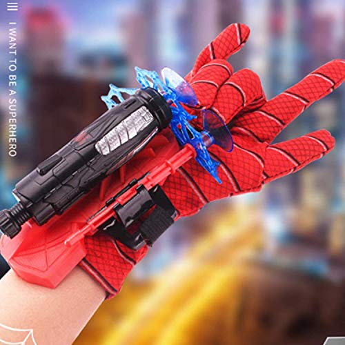 T-XYD Guante Lanzador para Spider-Man Juguete de muñeca Power Moves Web Shooter Lanzador de Spider-Man Cosplay Web Blast para niños Hero Party