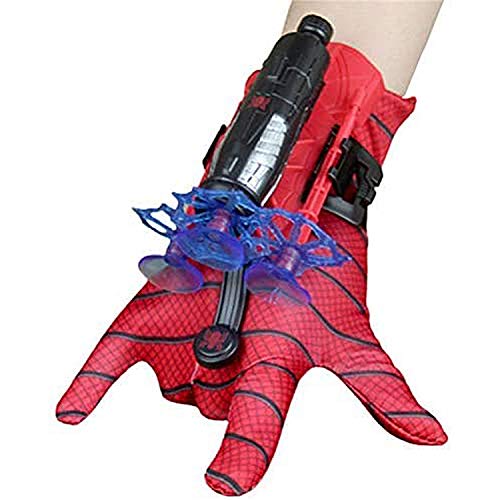 T-XYD Guante Lanzador, Power Moves Spider-Man Web Shooter Juguete de muñeca Lanzador de telarañas Juego de Guantes de Cosplay de Héroe para niños a Partir de 5 años,1PCS