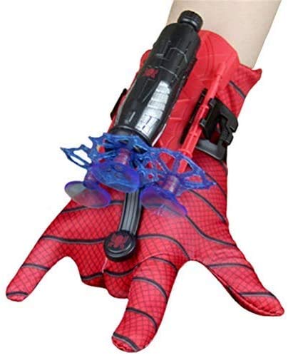 T-XYD Guantes lanzadores para Spider-Man Guante Power Moves Web Blast Juguete de muñeca Que Lanza Dardos Fiesta de Spider-Man Hero Role Play para niños