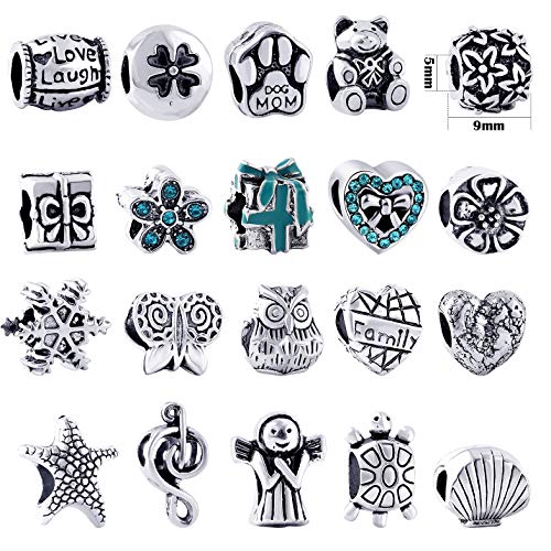 Tacobear 56piezas Hacer Pulseras para Niñas Kit Artesanía DIY Joyería Kit Creacion de Pulseras Cadena de Serpiente Plateada Manualidades Joyería Kit Regalo para Niñas 4 5 6 7 8 9 10 años (Azul)