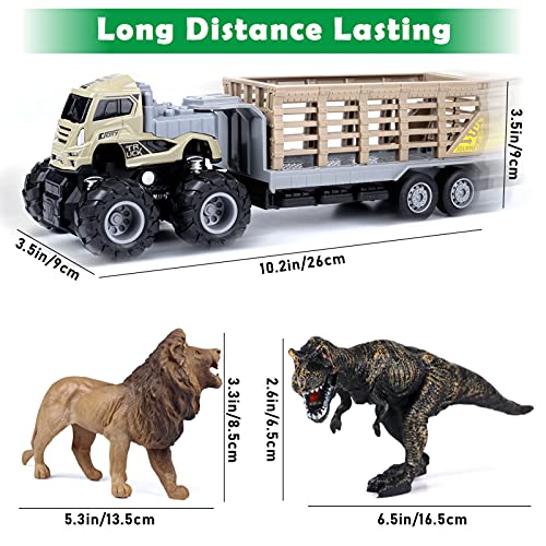 Tacobear Camión Grande Juguete Dinosaurios Juguetes Camión de Transporte con 8pcs Figuras Dinosaurio Animales Camión Juguete Dinosaurios para Niños Juego Dinosaurios Regalos para Niños de 3-8 Años