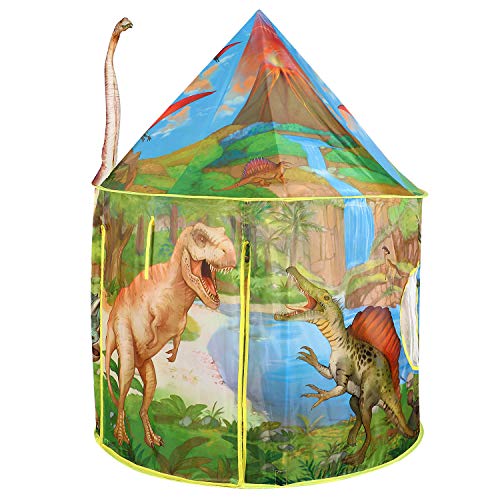 Tacobear Dinosaurio Tienda Campaña Infantil Niños Dinosaurio Carpa Infantil Niños Portátil Tienda Pop Up Casa de Juegos para Interiores y Exteriores con Bolsa de Transporte