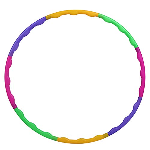 TAHUAON Colorido juguete de plástico Fitness Hoop ajustable Juguetes deportivos Desmontable Gimnasia 50CM Aro de fitness para niños Deportes y juegos de ejercicio Fitness