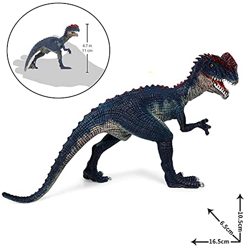 TAIYUAN Figura de acción 4inch Dinosaurio Dilophosaurus Dinosaurio Juguetes Doble Crested Lagarto PVC Modelo Figura Toy Niños Regalo Figuras de acción Decorar