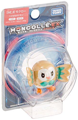 TAKARA TOMY Muñeco de acción pequeño, de TakaraTomy, basado en un Personaje de Pokémon, el bhúo Rowlet, Modelo EX EMC-02, de 3,8 cm