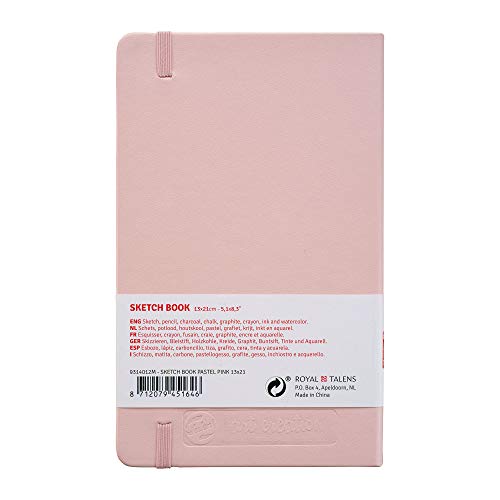 Talens Art Creation Sketch Book, Pastel Pink, 5.1 x 8.3, 80 sheets (9314012M)