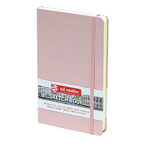 Talens Art Creation Sketch Book, Pastel Pink, 5.1 x 8.3, 80 sheets (9314012M)