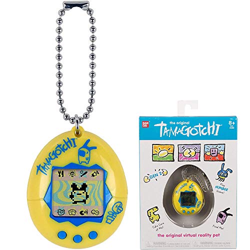 TAMAGOTCHI Original-Amarillo y Azul, Color (Bandai 42812)