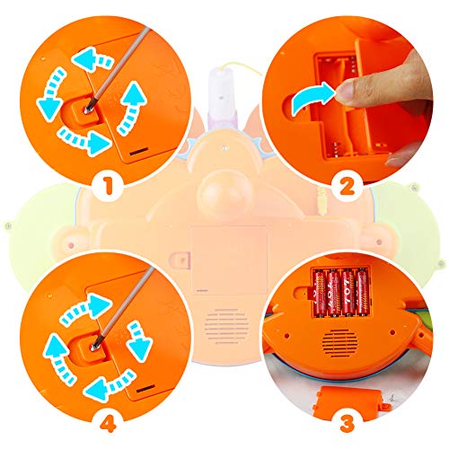 Tambor Infantil Instrumentos Musicales Infantiles Batería Juguete con Canciones Infantil Kit de Batería ElectróNica Idea de Regalo para Niños 3 4 5 6 Años