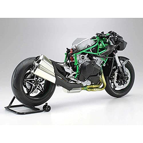 Tamiya 14136 1:12 Kawasaki Ninja H2 Carbon, réplica Fiel, plástico, Hobby, Pegado, Kit de modelismo, Montaje, sin Pintar, Color (Grey Marl)