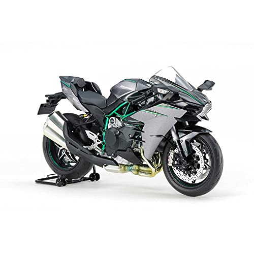 Tamiya 14136 1:12 Kawasaki Ninja H2 Carbon, réplica Fiel, plástico, Hobby, Pegado, Kit de modelismo, Montaje, sin Pintar, Color (Grey Marl)