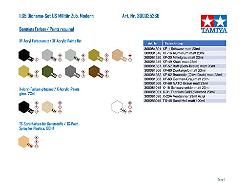 Tamiya 35266 - Equipamiento Militar Moderno Norteamericano Escala 1/35