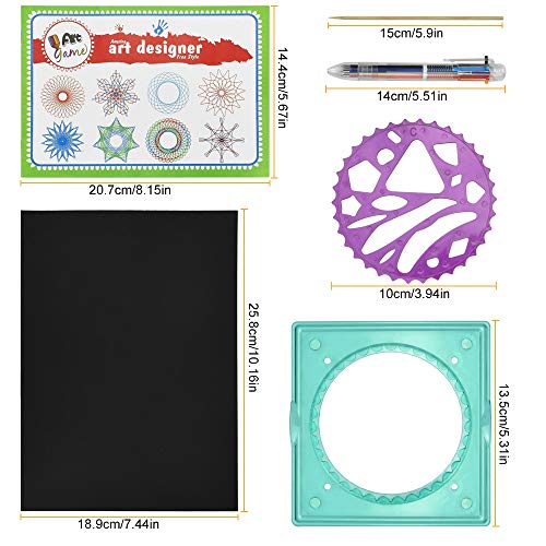 TANCUDER Spirograph Deluxe con Espirógrafo Regla Juego de Creativos Herramienta para Dibujo Geométrico Kit de Espirógrafo para Principiantes Ideal para Regalo