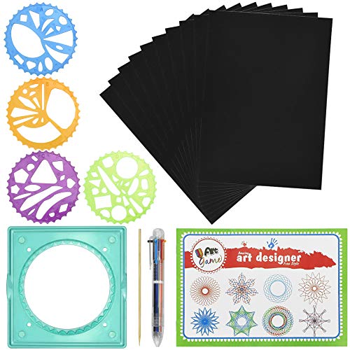 TANCUDER Spirograph Deluxe con Espirógrafo Regla Juego de Creativos Herramienta para Dibujo Geométrico Kit de Espirógrafo para Principiantes Ideal para Regalo