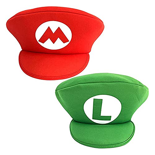 TANHULU Gorra De Béisbol Anime Hat Topper Carnaval Halloween Anime Adulto Topper Niño Decoración de Fiesta Cosplay Rojo Y Verde