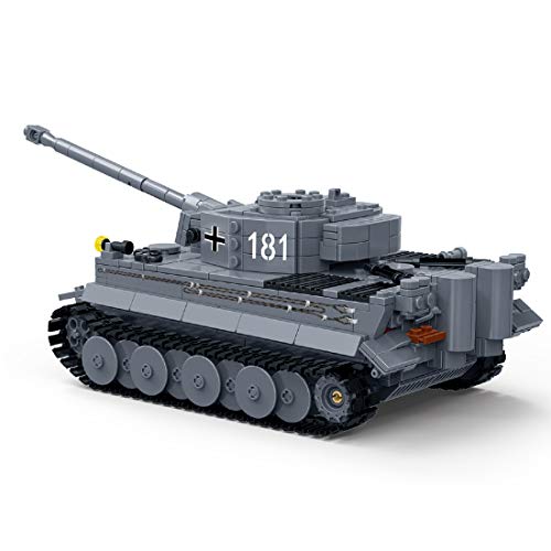 Tanques Militares Modelo de Bloques de Construcción, ColiCor 1010pcs WW2 Tiger Tanque Modelo, Juguetes del Tanque del Ejército para niños y Adultos, Compatible con Lego