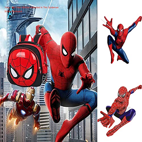 TaoQi Spiderman Mochila escolar infantil,diseño de Spiderman, Comics, superhéroes, dibujos animados, mochila para bebé, niño, niña, deporte, bolsa de viaje, color rojo