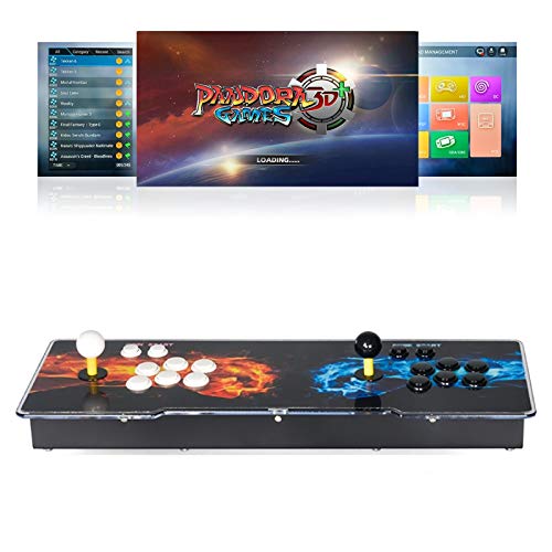 TAPDRA 8000 Juegos en 1 Consola Pandora Arcade Máquina WiFi 3D con Market Incorporado 10000+ Juegos para descargar, Soporte para 4 Jugadores