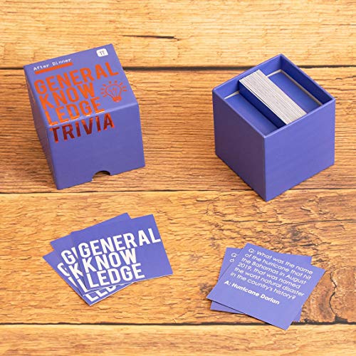 Tarjetas de Preguntas de Trivia de conocimientos Generales | Juego de Mesa para después de la Cena, Caja de Regalo | Películas, geografía, anatomía, Deportes, televisión, Familia, Amigos