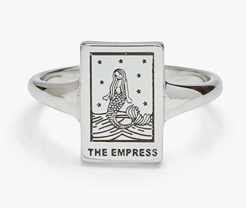 Tarot Card Ring - 3 Pcs Vintage Tarot Card Adjustable Ring Jewelry Set, The Sun Tarot Card Ring for Women Girls Astrology Divination Magic Amulet Ring Band