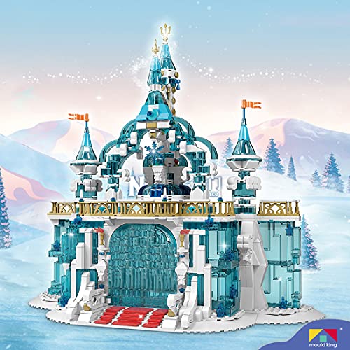 TASS Creator 43172 Ice City Gate Modular 1098Pcs Blue Crystal Castle Series Modelo de ladrillo arquitectónico compatible con ideas Lego