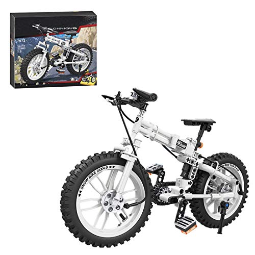 Teakpeak Bicicleta técnica de 242 piezas, 1:6, modelo de bloques de construcción, compatible con la técnica Lego.