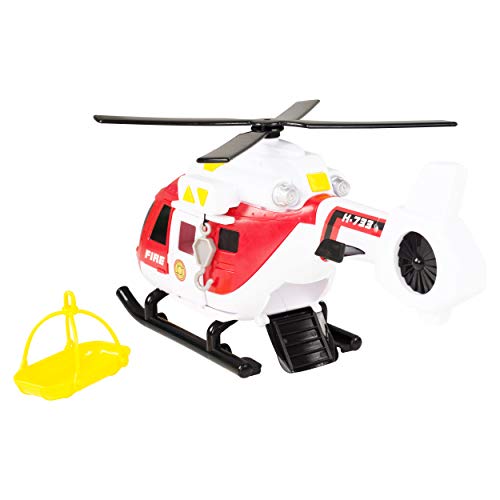 Teamsterz 1416392 Helicóptero Bomberos con Luz y Sonidos, 42 cm