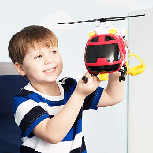 Teamsterz 1416392 Helicóptero Bomberos con Luz y Sonidos, 42 cm