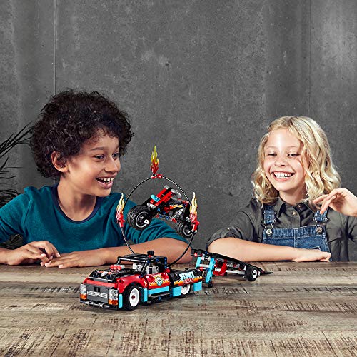 Technic Lego 42106 - Pull-Back - Stunt Show Truck & Bike (610 Piezas)