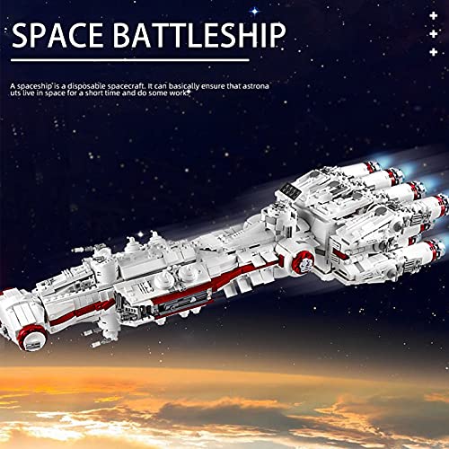 Technic Spaceship Bricks Model, Mold King 21003, 2905 Piezas Grande UCS Starcruiser MOC Abrazadera Bloques de construcción Juego de construcción Compatible con Lego Spaceship,62 * 20 * 12cm