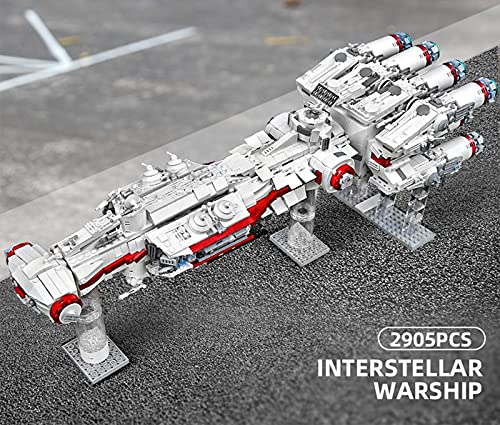 Technic Spaceship Bricks Model, Mold King 21003, 2905 Piezas Grande UCS Starcruiser MOC Abrazadera Bloques de construcción Juego de construcción Compatible con Lego Spaceship,62 * 20 * 12cm