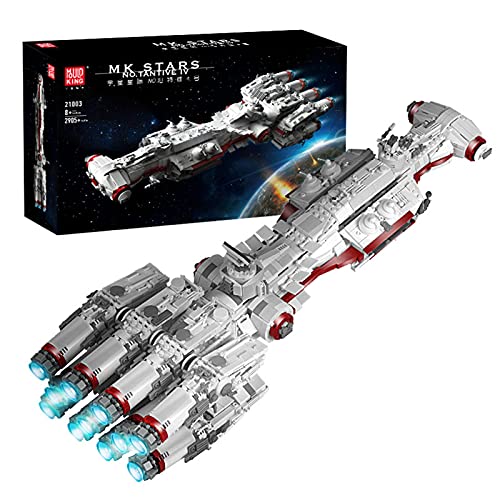 Technic Spaceship Bricks Model, Mold King 21003, 2905 Piezas Grande UCS Starcruiser MOC Abrazadera Bloques de construcción Juego de construcción Compatible con Lego Spaceship,62 * 20 * 12cm