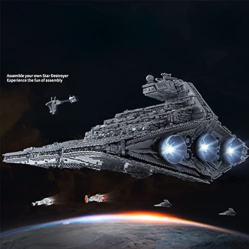 Technic Star Wars Empire Star Destroyer Juegos bloques construcción,Nave espacial Wing Fighter UCS Collection Series, 11885 Bloques construcción abrazadera compatibles con Lego A,118 * 72 * 38cm