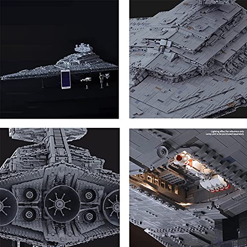 Technic Star Wars Empire Star Destroyer Juegos bloques construcción,Nave espacial Wing Fighter UCS Collection Series, 11885 Bloques construcción abrazadera compatibles con Lego A,118 * 72 * 38cm