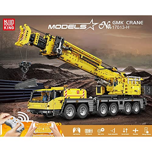 Technic Truck Crane Building Blocks, 2.4Ghz / App Control Remoto Grúa Móvil DIY Modelo Juguetes, 4160Pcs Juegos De Construcción Compatibles con Lego Technic dynamic 78.9 * 36.7 * 18.4cm