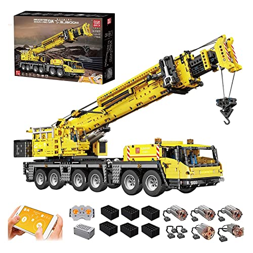 Technic Truck Crane Building Blocks, 2.4Ghz / App Control Remoto Grúa Móvil DIY Modelo Juguetes, 4160Pcs Juegos De Construcción Compatibles con Lego Technic dynamic 78.9 * 36.7 * 18.4cm