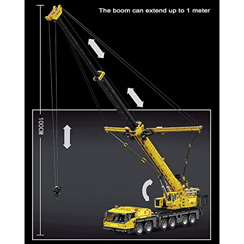 Technic Truck Crane Building Blocks, 2.4Ghz / App Control Remoto Grúa Móvil DIY Modelo Juguetes, 4160Pcs Juegos De Construcción Compatibles con Lego Technic dynamic 78.9 * 36.7 * 18.4cm