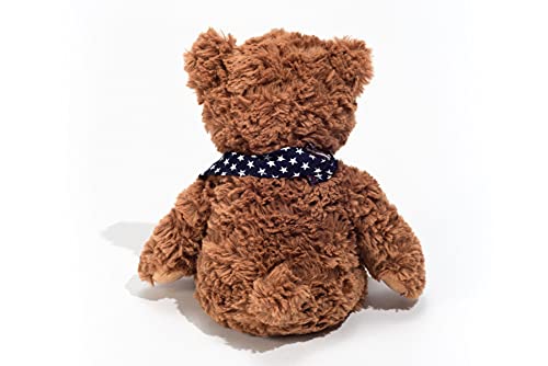 Teddy Hermann 91362 Osito de Peluche 30 cm, Peluche, Oso de Peluche, mit Sternchen-Halstuch