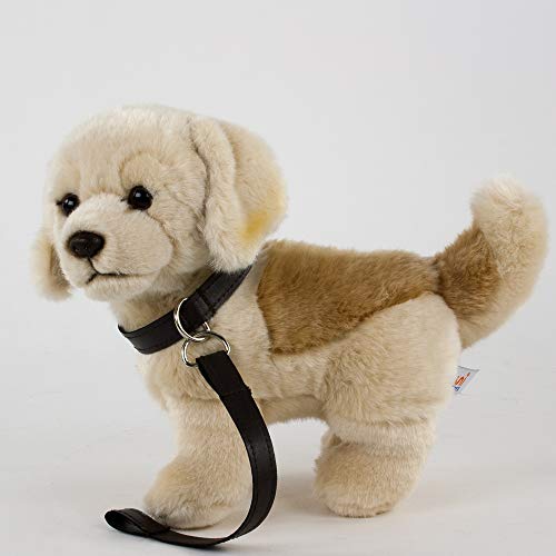 Teddys Rothenburg Peluche de Golden Retriever/Labrador claro con correa, 23 cm, color rubio, juguete de peluche para niños