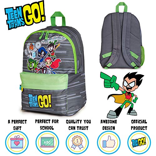 Teen Titans Go! Mochilas Escolares Juveniles para Niños, Mochila Escolar Superheroes, Mochila Infantil para Colegio Deporte Viajes, Regalos para Niños Niñas