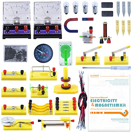 Teenii CTIM Laboratorio de Física Kit de Aprendizaje Básico de Circuitos Experimento de Electricidad y Magnetismo para niños Alumnos de Secundaria y Bachillerato Electromagnetismo