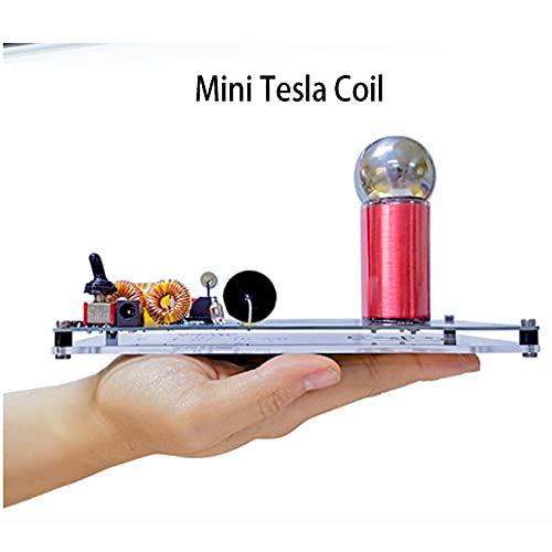 Tesla Coil ARC Plasma Scientific Experiment Juego Modelos Juguete de Escritorio Transmisión inalámbrica, Generador de Arco de Chispa de Bola de Plasma táctil para Aprender conocimientos científicos