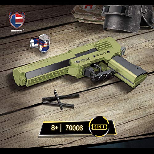 Tewerfitisme 226 piezas de simulación de armas 3 en 1 de Technics, juguete de armas Blaster Bricks Toy, Educational Shooting Military Series Regalo para adultos y niños, compatible con Lego